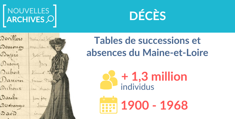 Les tables de successions et absences du Maine-et-Loire sont indexées