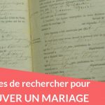 un acte de mariage