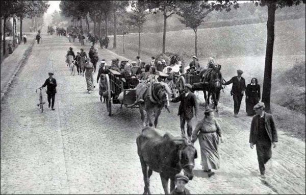 Fuite des populations civiles en 1914 1918