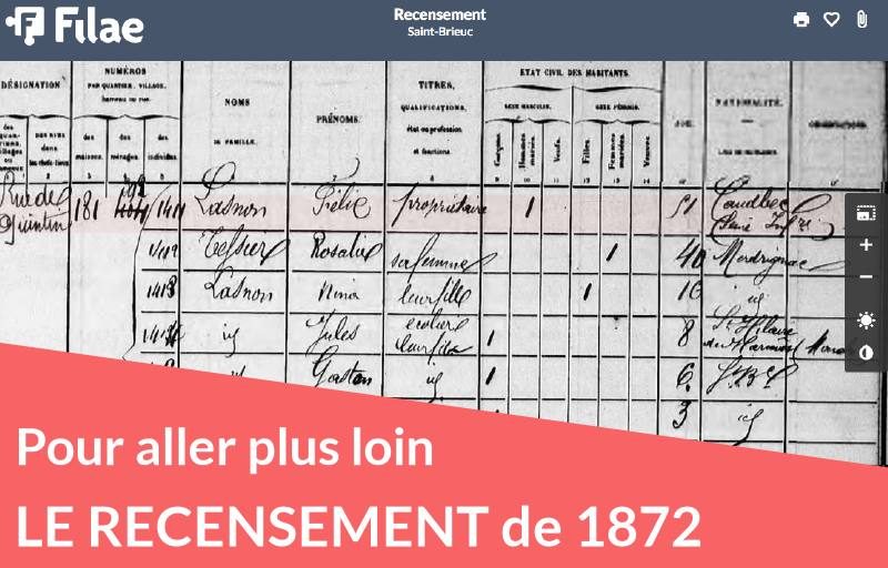 Le recensement de 1872 est disponible avec 16 millions d’individus