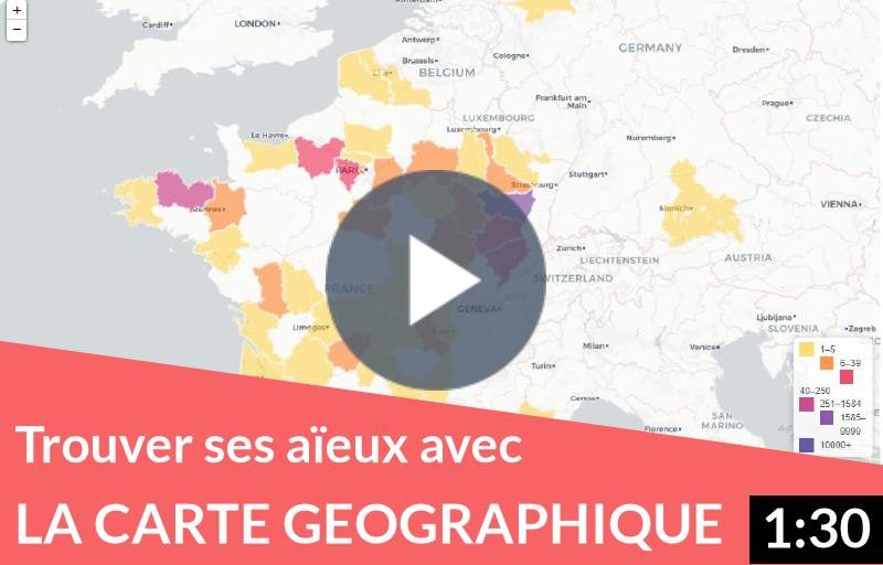 Trouver ses aïeux avec la carte géographique