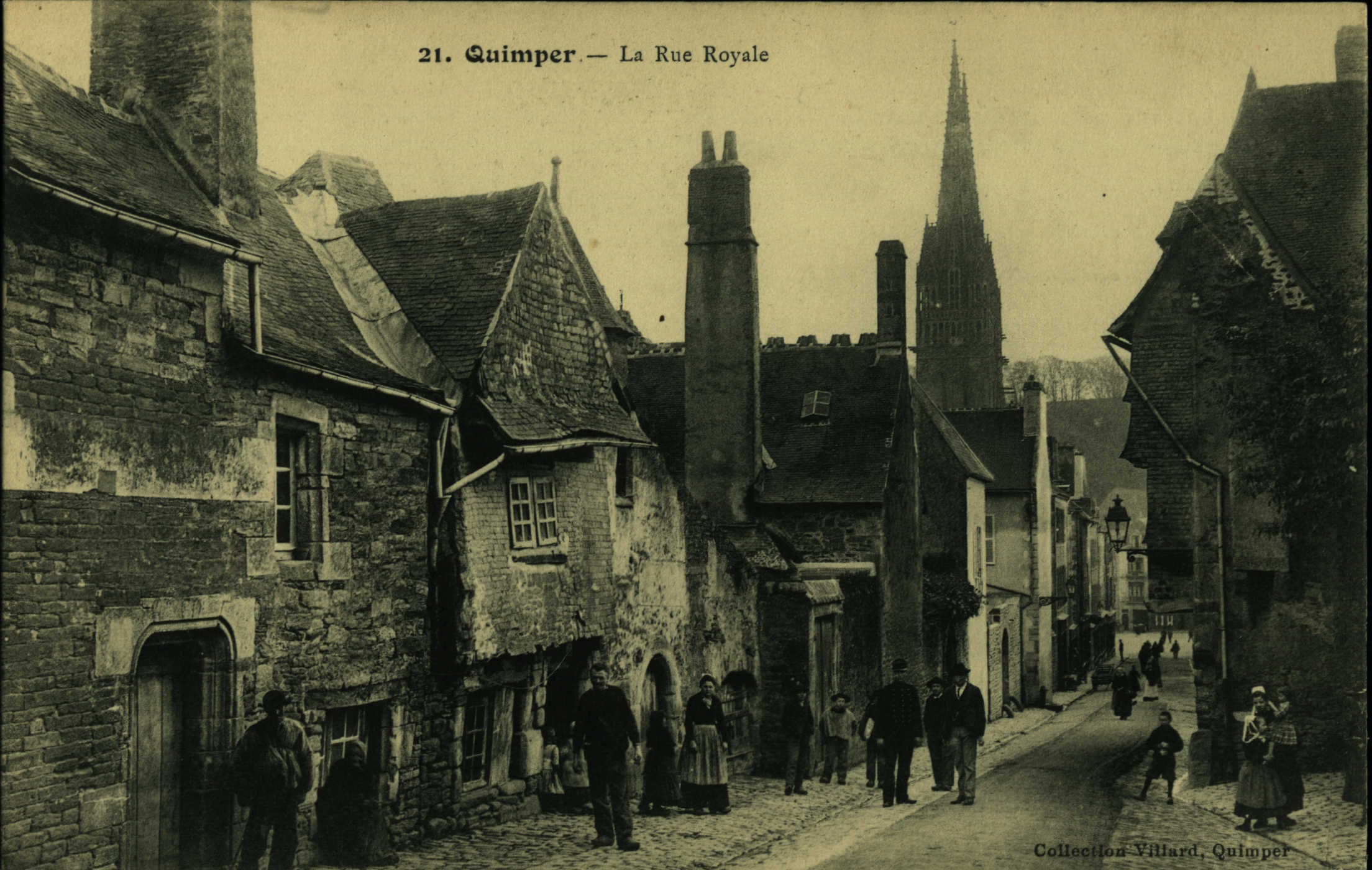 Rue royale de Quimper au début du siècle