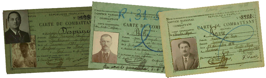 cartes des anciens combattants