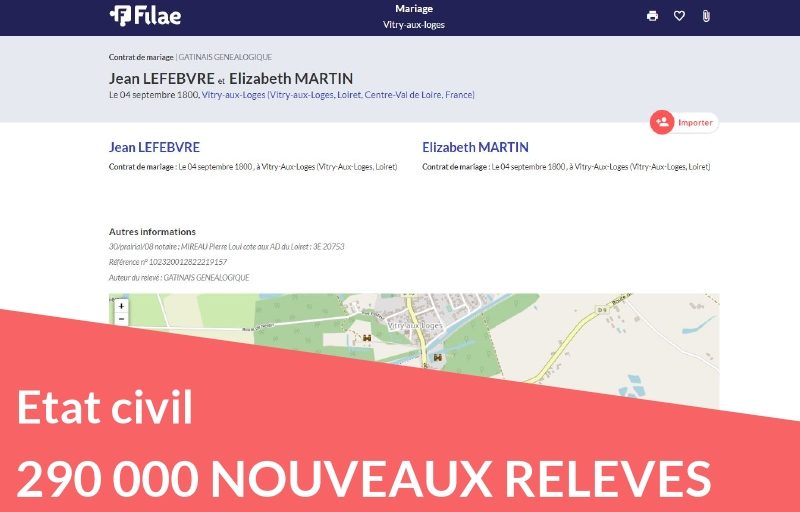 290 000 relevés d’état civil ajoutés