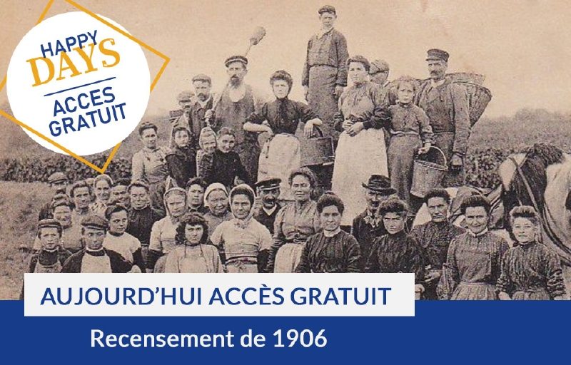 Happy Days : accès gratuit au recensement de 1906 numérisé et indexé Happy Days : accès gratuit au recensement de 1906 numérisé et indexé
