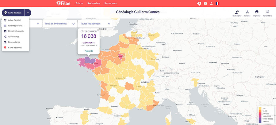 carte des lieux