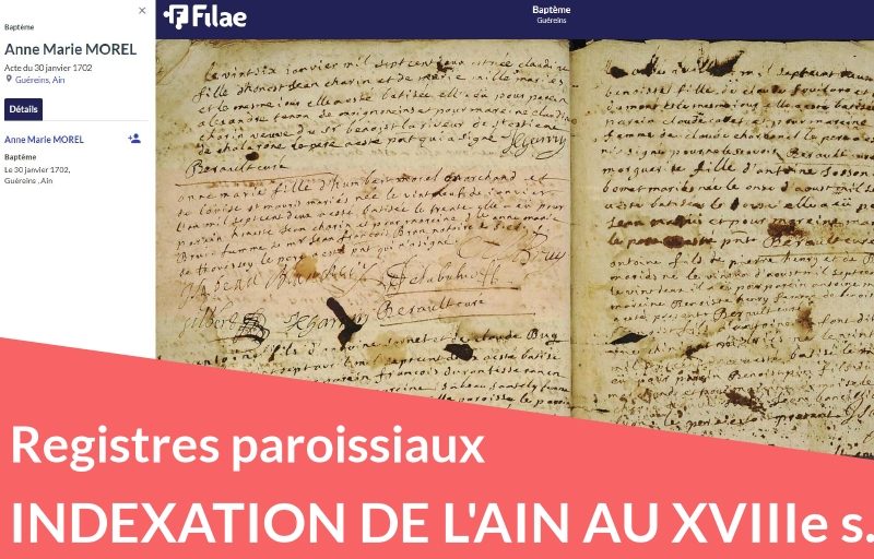 Nouveau : registres paroissiaux de l’Ain au XVIIIe siècle
