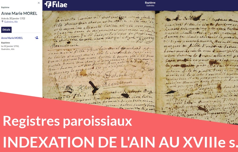 Nouveau : registres paroissiaux de l’Ain au XVIIIe siècle