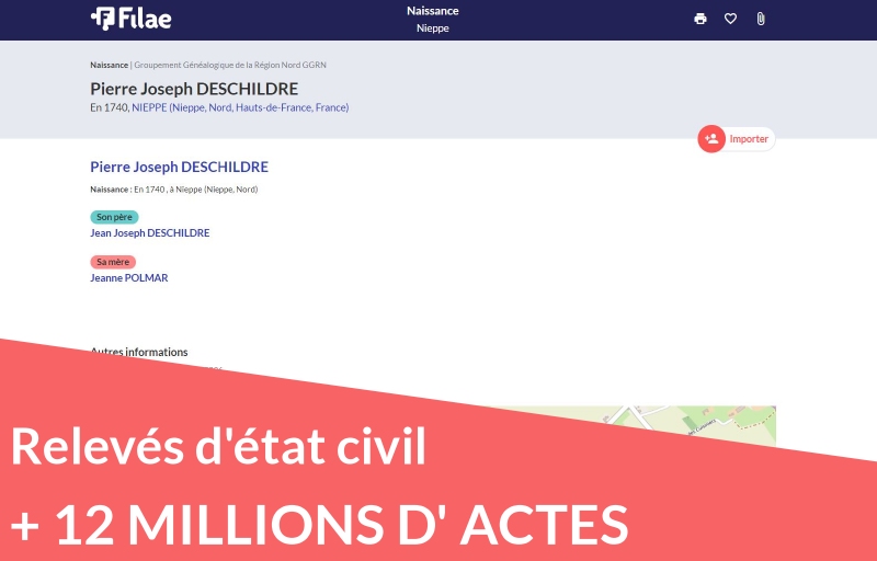 12 millions de nouveaux relevés d’état civil