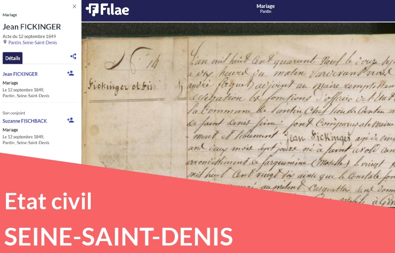 Nouveau : état civil de Seine-Saint-Denis