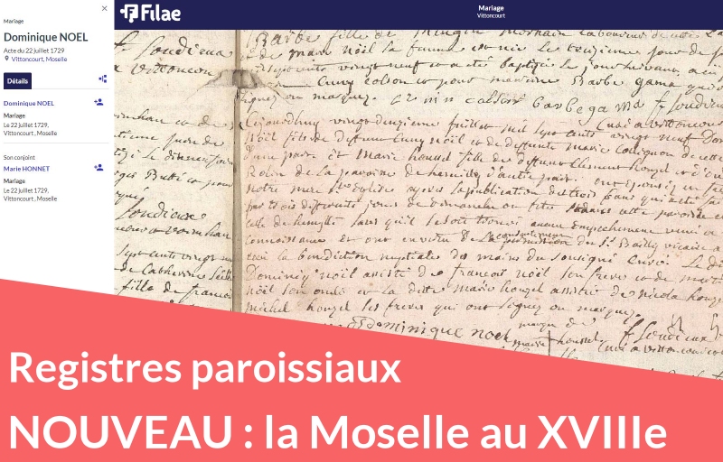 Nouveau : registres paroissiaux du XVIIIe siècle de la Moselle