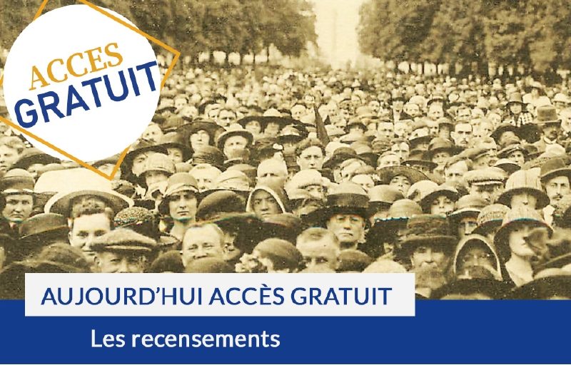 Accès gratuit : Recensements, un trésor d’informations Accès gratuit : Recensements, un trésor d’informations