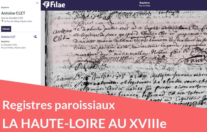 Nouveau : registres paroissiaux de Haute-Loire (XVIIIe siècle)