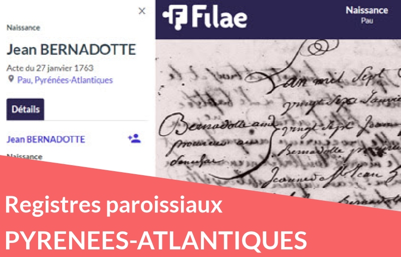 Nouveau : registres paroissiaux des Pyrénées-Atlantiques
