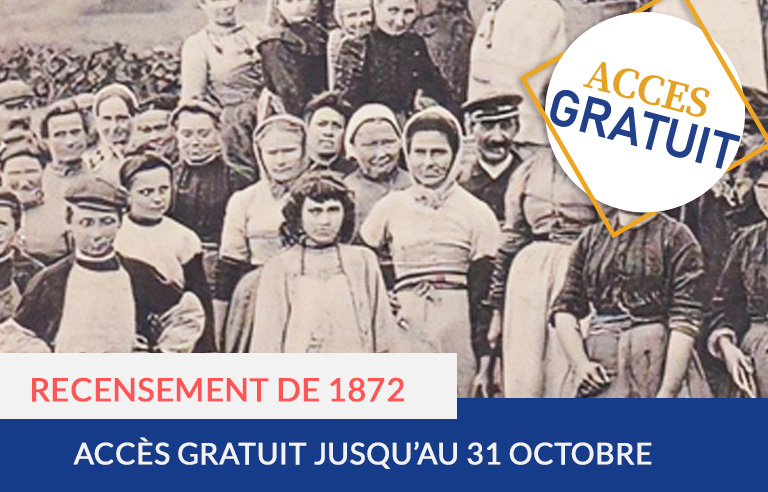 Accès gratuit au recensement de 1872