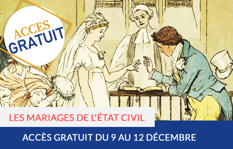 Accès gratuit : mariages de l’état civil