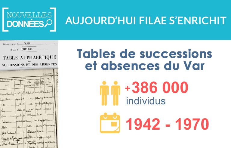 Nouveau : les tables de successions et absences du Var