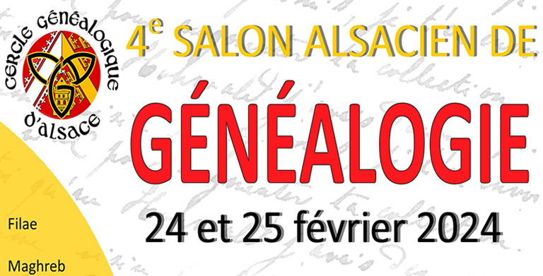 Salon de généalogie en Alsace 24-25 février 2024