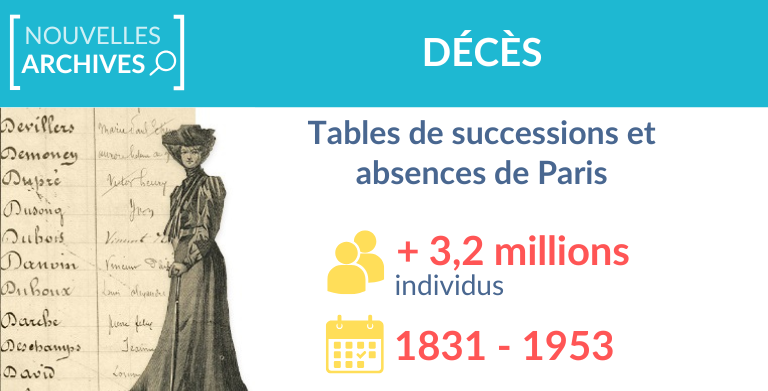 Paris : Nouvelles tables de successions et absences
