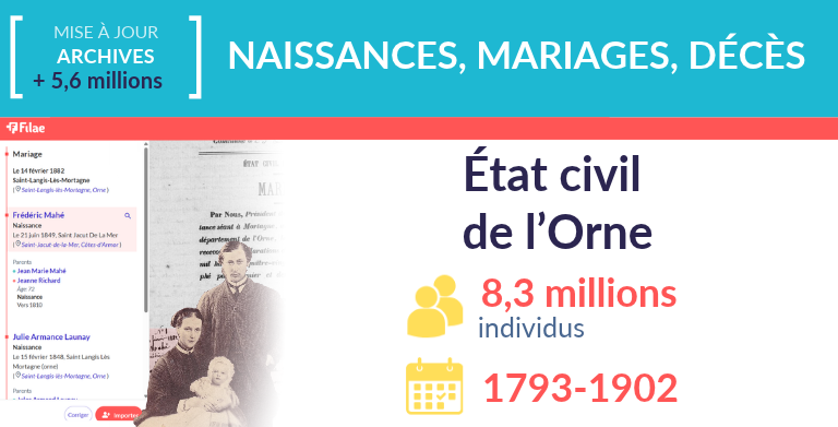 Orne : l&rsquo;état civil mis à jour avec 5,6 millions d&rsquo;individus